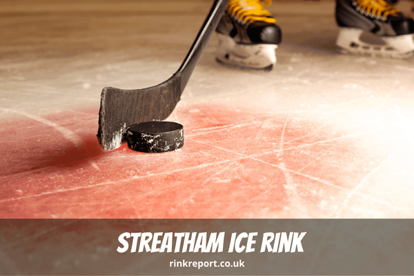 Hockey Puck And Stick And Skates At Streatham Ice Rink At Streatham Ice And Leisure Centre