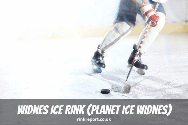 A Hockey Player Skates With A Stick And Puck As An Example Of An Activity At Widnes Ice Rink
