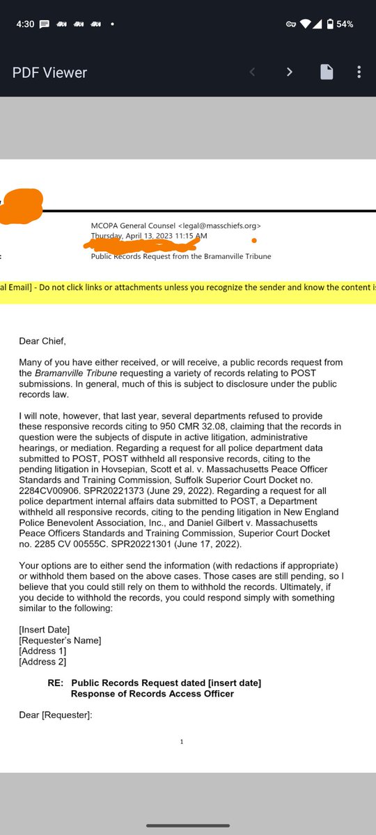 A PDF of a newsletter from MCOPA.