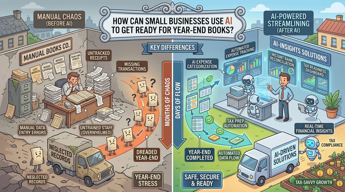 How Can Small Businesses Use AI to Get Ready for Year-End Books?