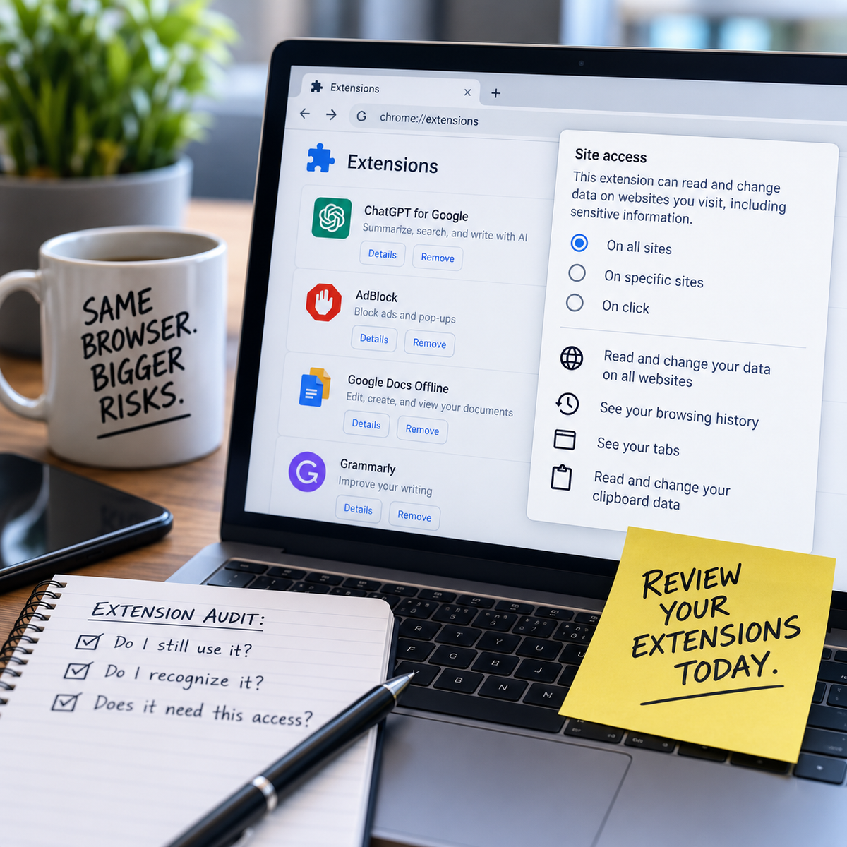 Check Your Browser Extensions: They May Have More Access Than You Realize