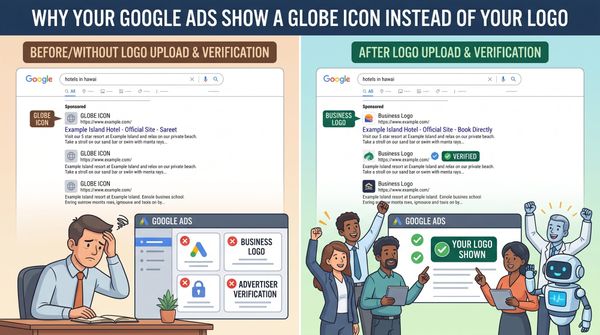 Why Your Google Ads Show a Globe Icon Instead of Your Logo