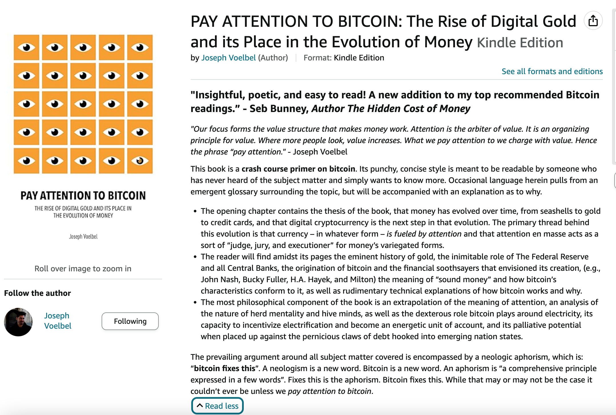 Pay Attention to Bitcoin listing page on Amazon. 