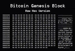  Bitcoin’s genesis block.  