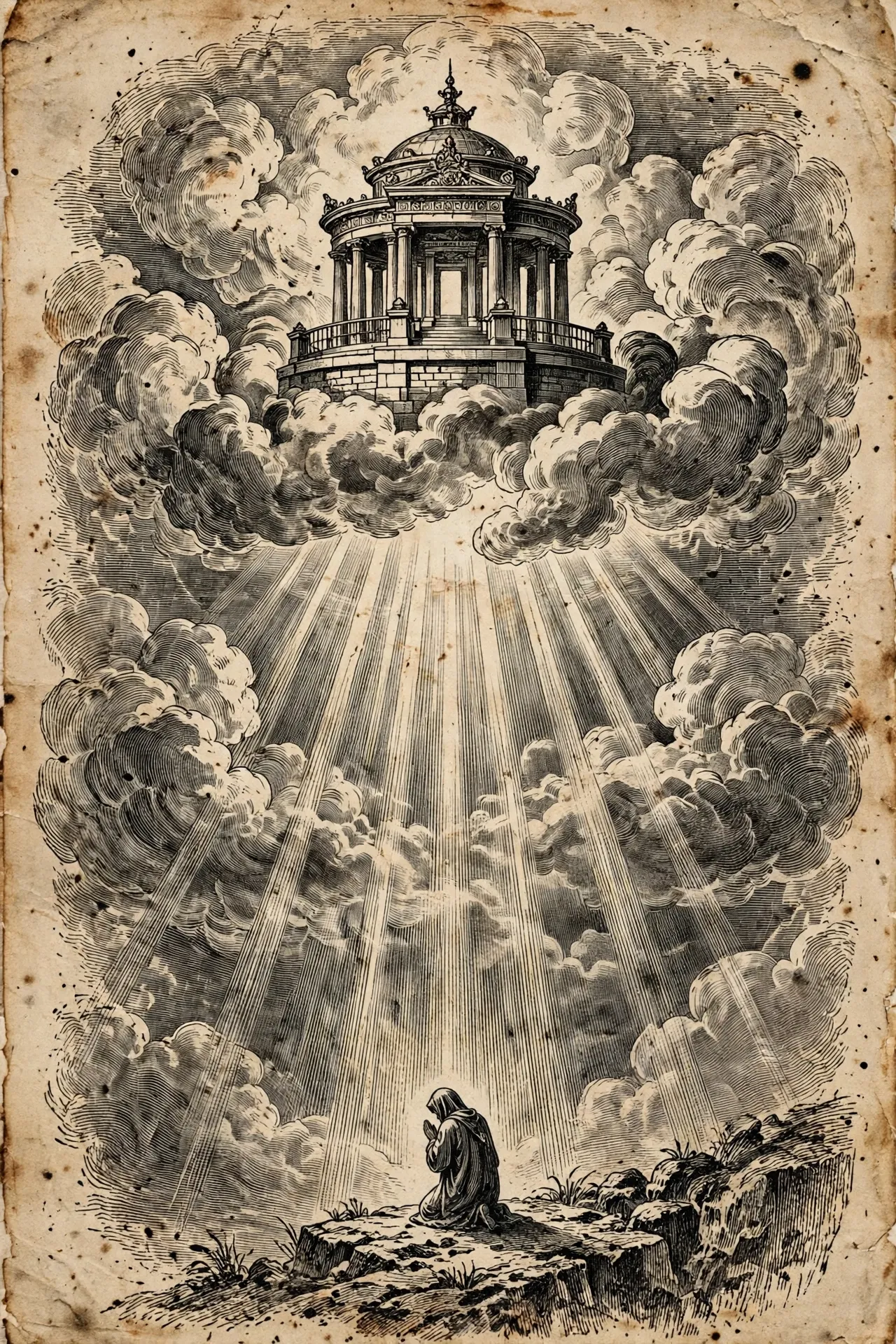 Engraving-style cover art for The Cloud upon the Sanctuary by Karl von Eckartshausen