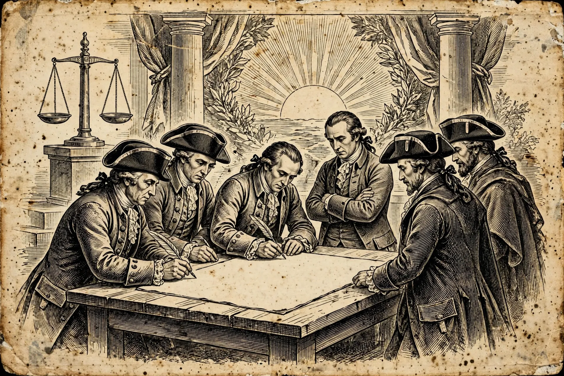 Engraving-style cover art for The Social Contract by Jean-Jacques Rousseau