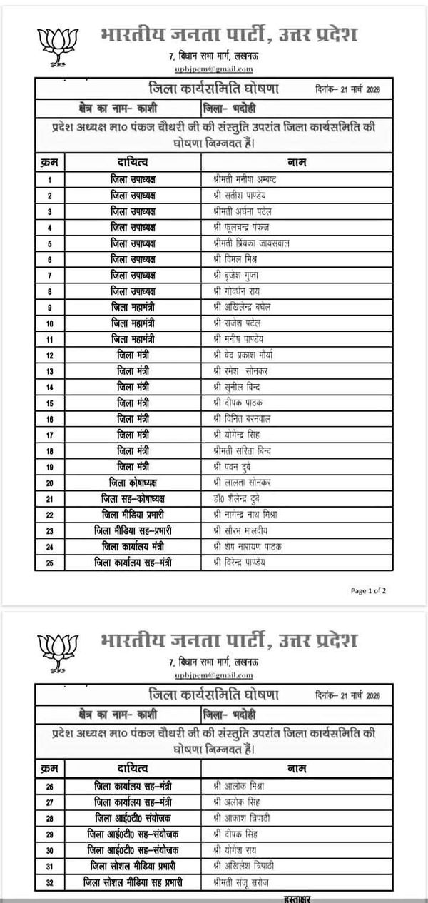 भदोही के वरिष्ठ पत्रकार का यह बिस्फोटक लेख, बार-बार पढ़ रहें भाजपाई.!