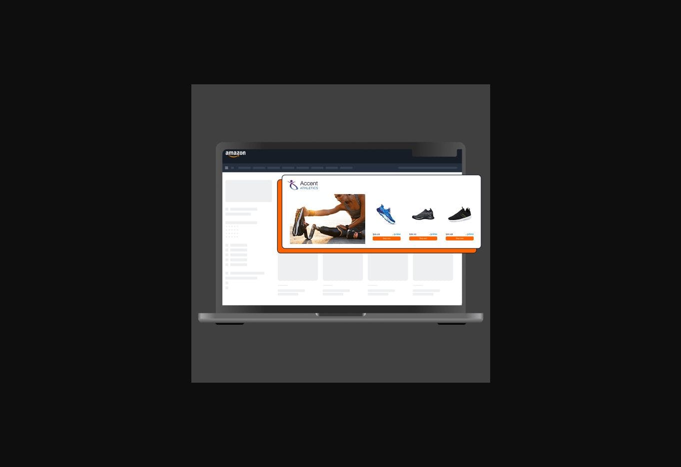 Official Amazon demonstration: a brand-led collection at the top of shopping results. Source: Amazon Ads, Sponsored Brands; provider illustration, September 2026 source edition.