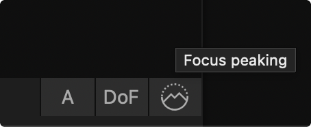 Focus peaking tooltip