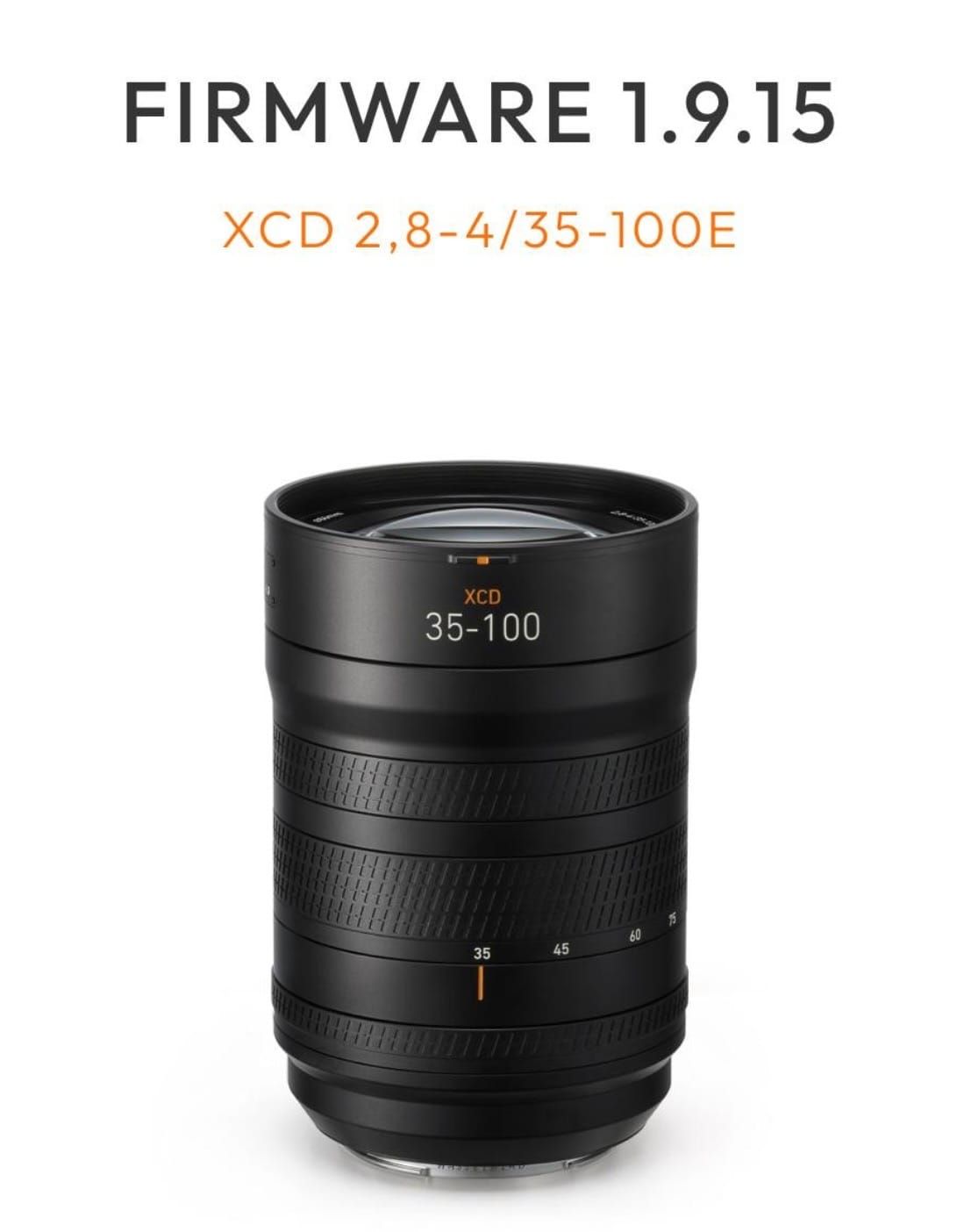 XCD 2,8-4/35-100E Firmware 1.9.15 upgrade released