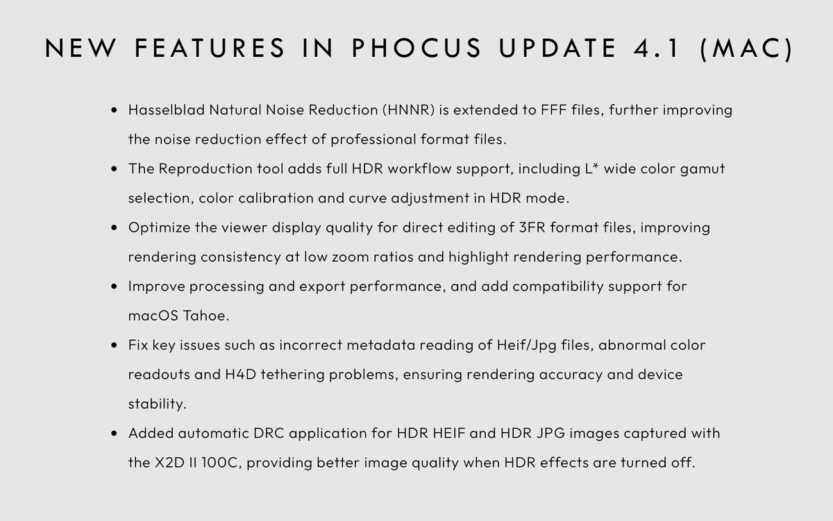Phocus 4.1 for macOS just dropped!