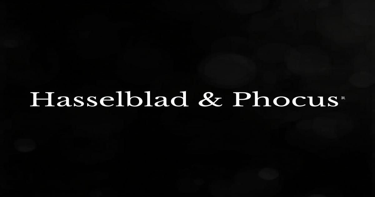 Hasselblad and Phocus glossary header with camera lens imagery on dark background