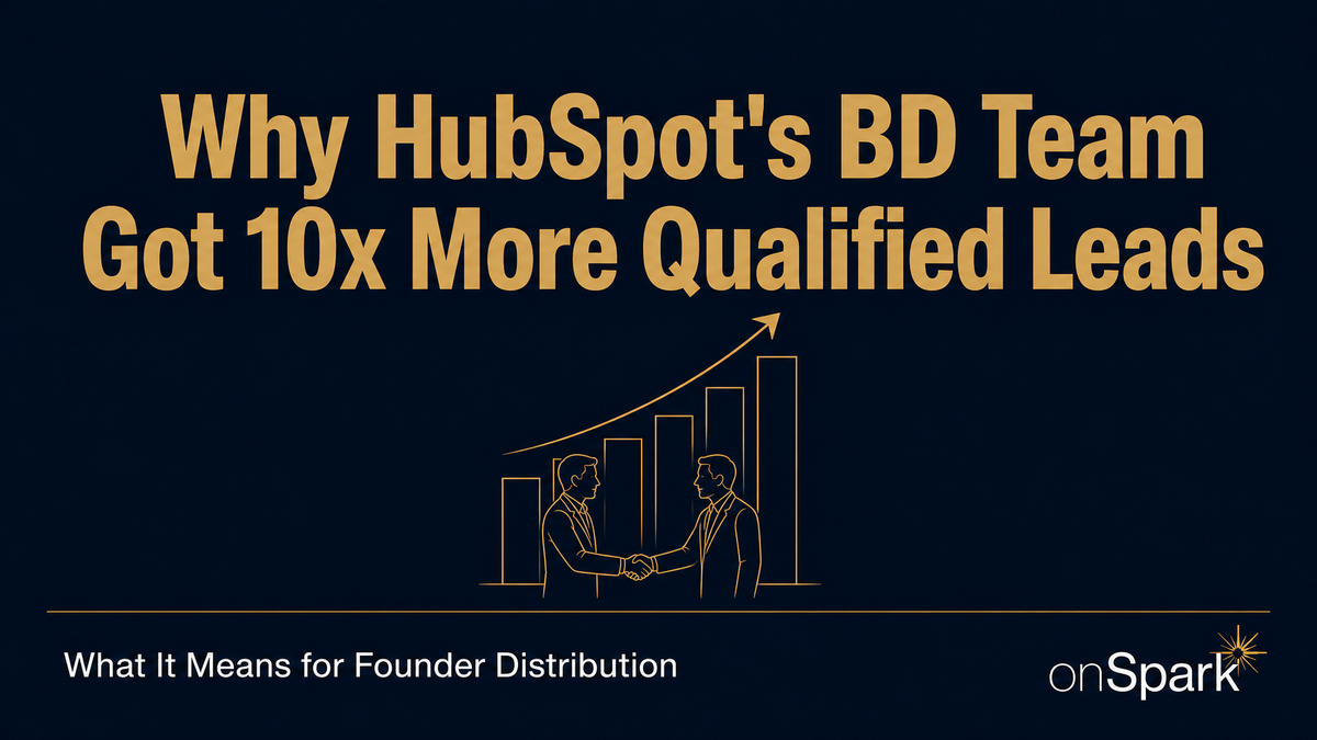Why HubSpot's BD Team Got 10x More Qualified Leads (And What It Means for Founders)