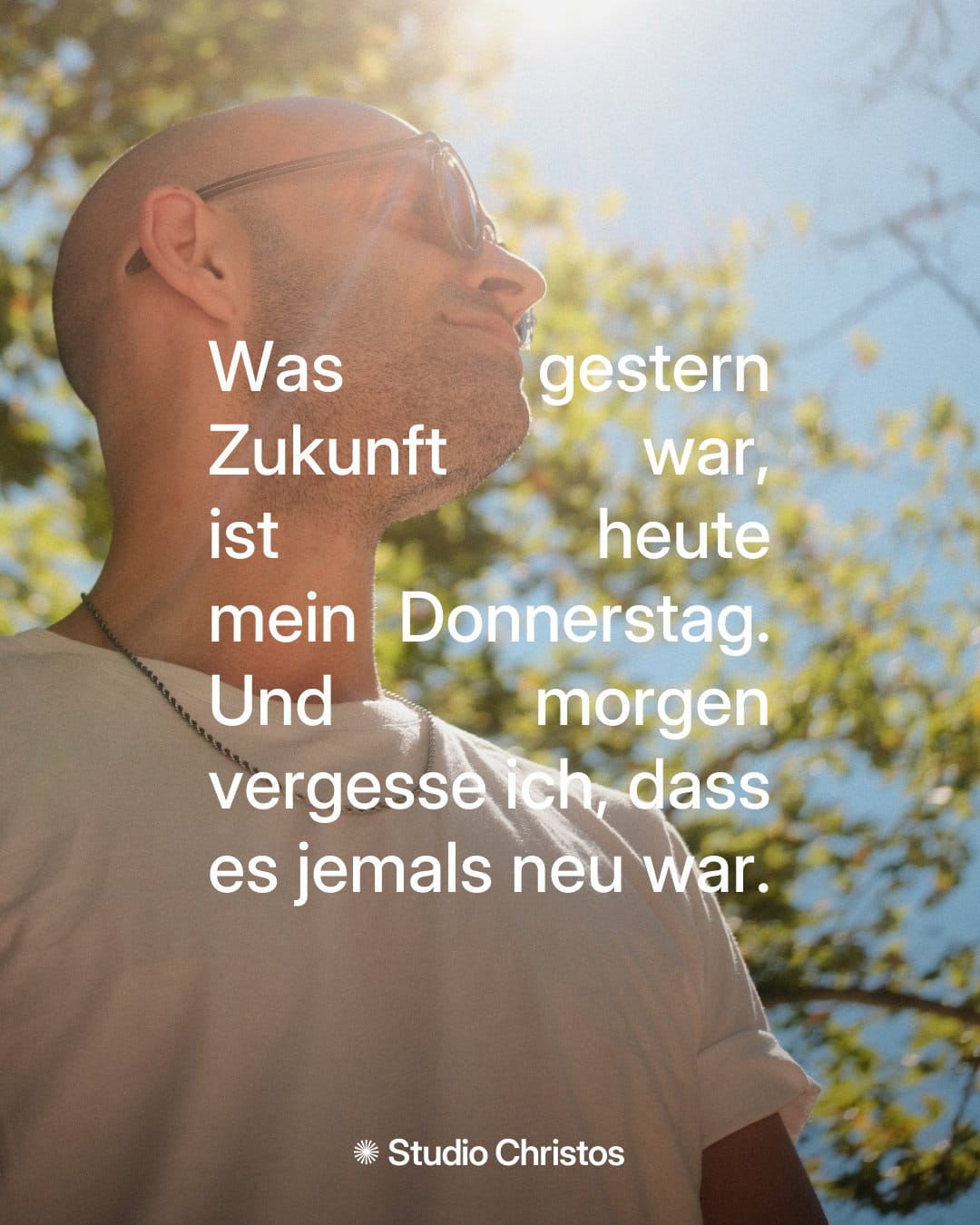 Studio Christos Zitat: Was gestern Zukunft war, ist heute mein Donnerstag. Über den KI-Alltag im Design.