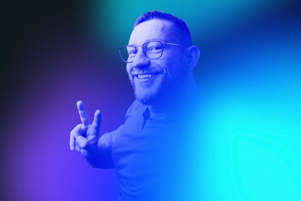 Peter Steinberger, founder of OpenClaw, makes a peace sign – the Austrian developer behind the viral AI agent.