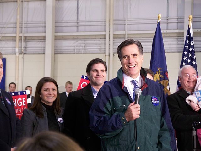 Mitt Romney at a 2008 campaign stop