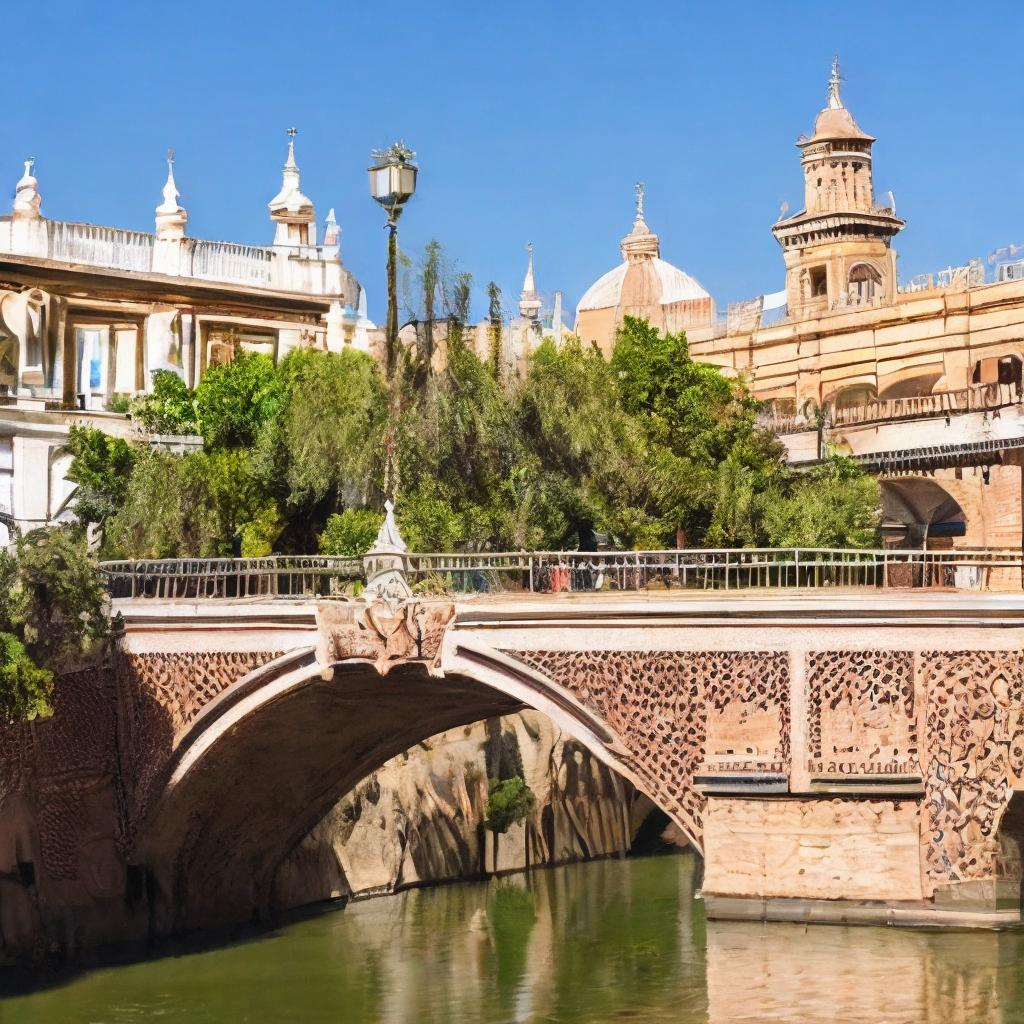 Ponte a siviglia in una giornata di sole