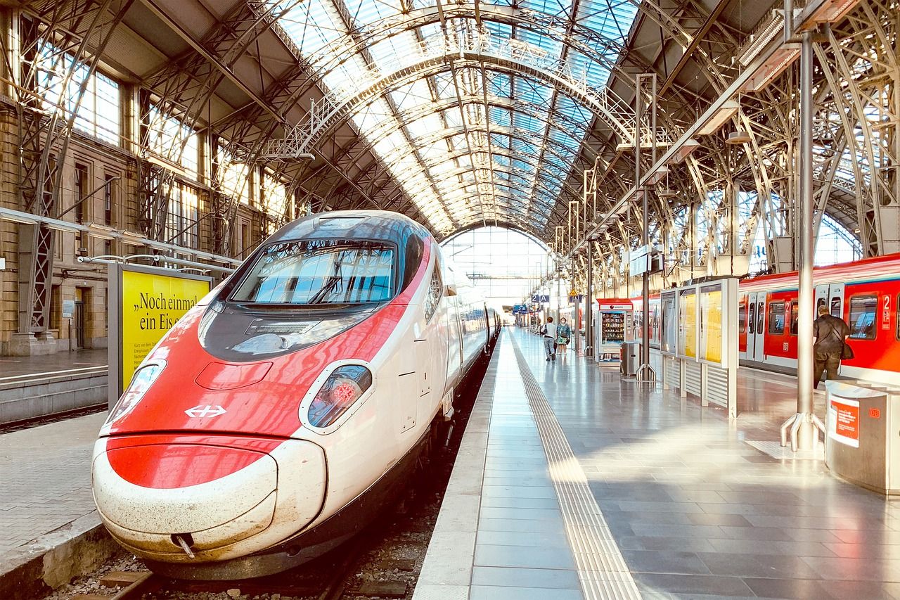 Estación principal de trenes en Fráncfort