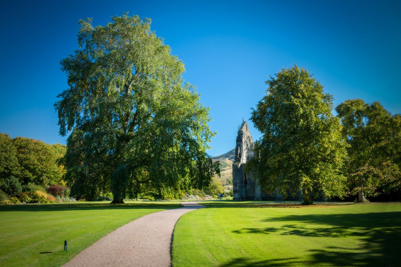 Üppiger grüner Park in Edinburgh