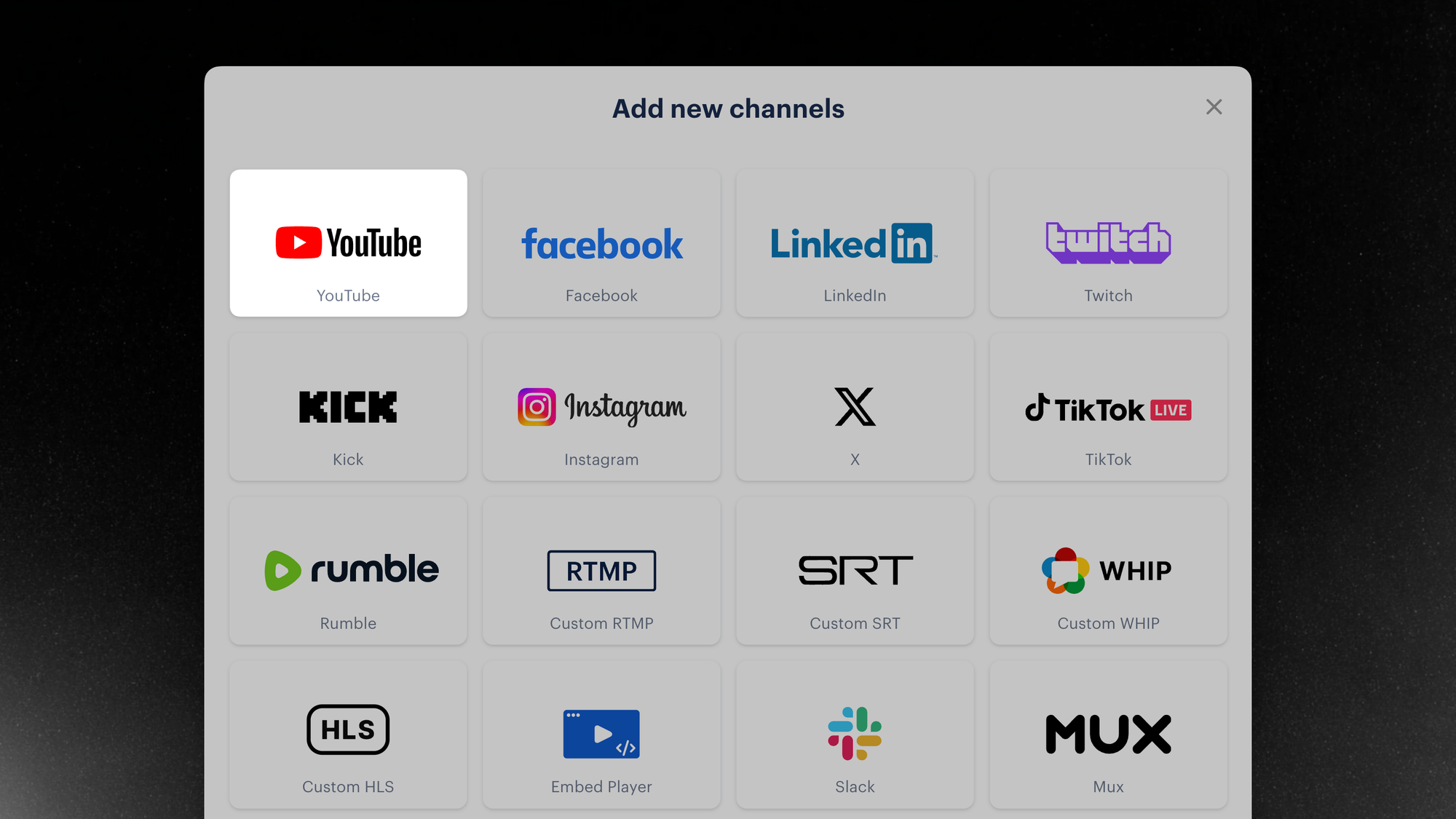 Add Channel