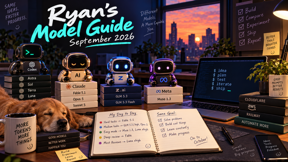 Ryan’s Model Guide: September 2026