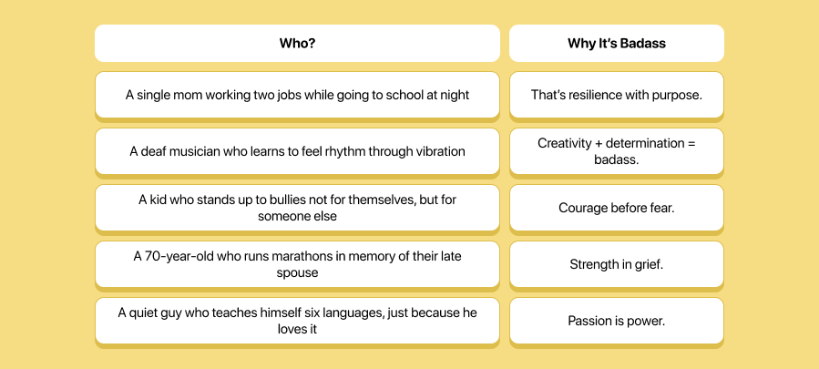 Real-Life Badass Examples