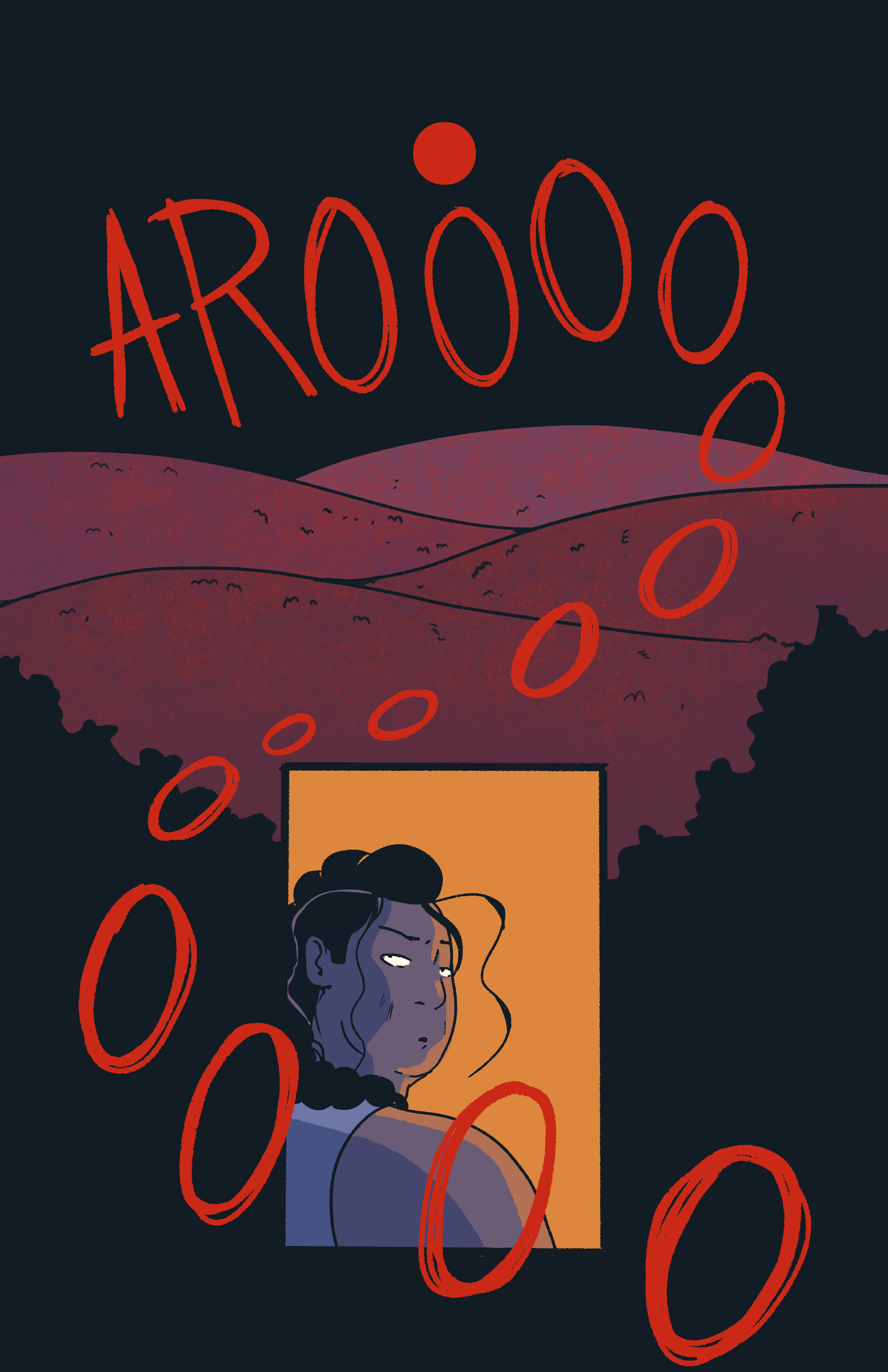 A howl rings out through the mountains under a red full moon. Shep turns at the sound.