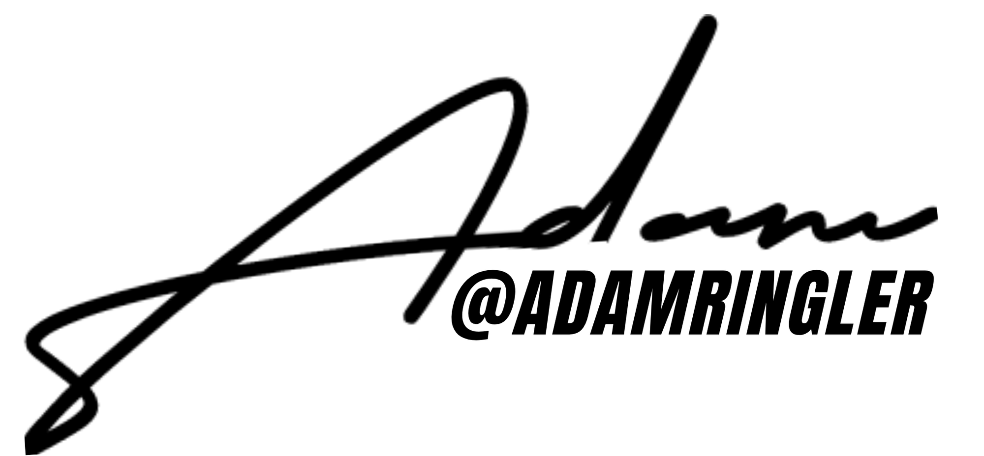 Adam Ringer's Signature and Social Handle