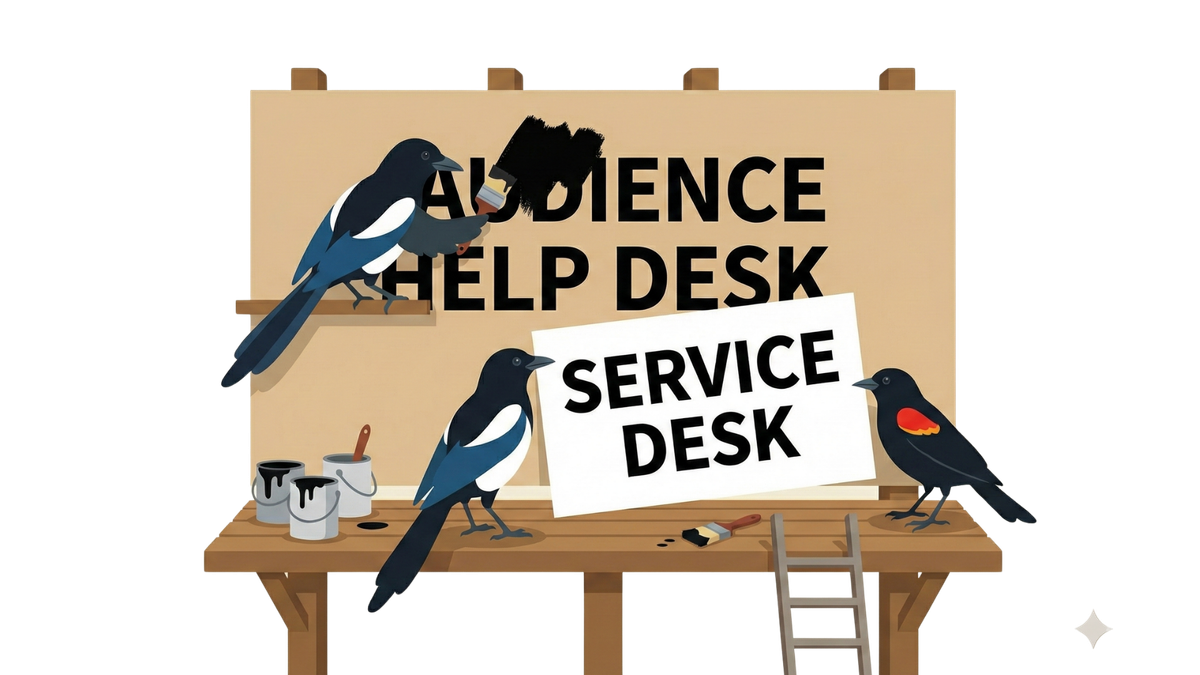 Why we renamed the Audience Help Desk to the Service Desk