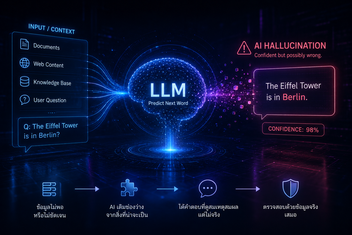 AI Hallucination เกิดจากอะไร?