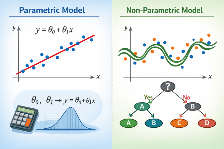 The Shape of Learning: Parametric vs Non-Parametric