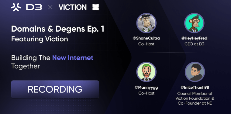 Domains and Degens Episode 1 with Viction Recap