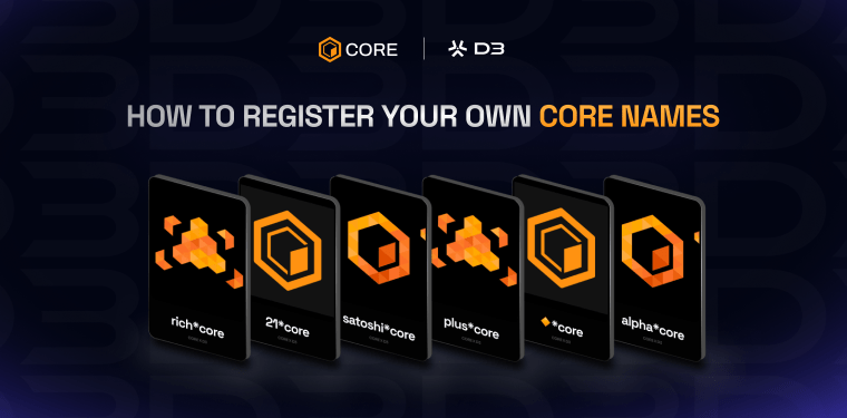 How To Register Your Core Name On D3