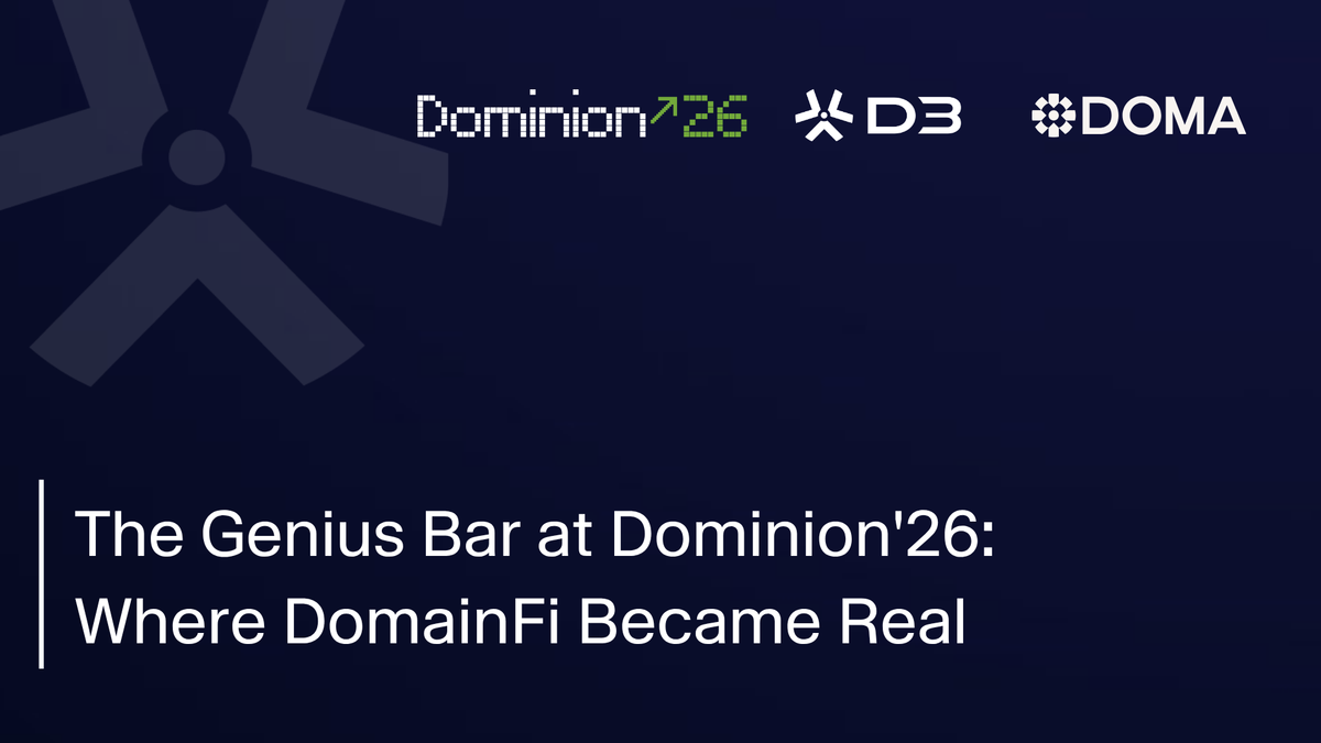 The Genius Bar at Dominion'26: Where DomainFi Became Real