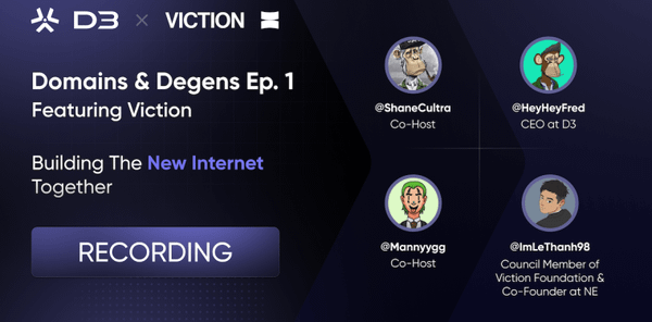 Domains and Degens Episode 1 with Viction Recap