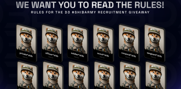 Rules For The D3 #ShibArmy Recruitment Giveaway