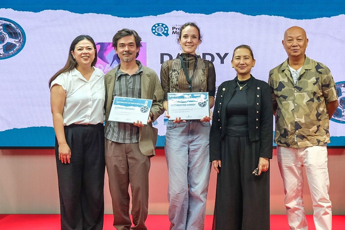 Daddy Cool's Dominic Bekaert & Clémentine Comoy with the QPM team