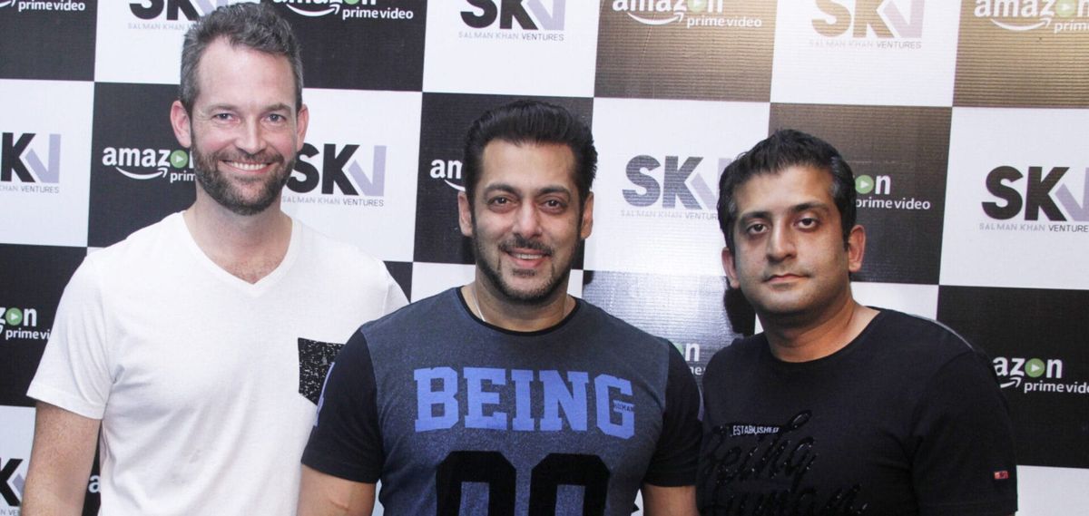 Amazon's James Farrell with Salman Khan