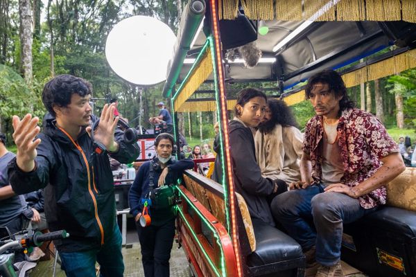 Timo Tjahjanto on the set of his upcoming Netflix movie The Big 4