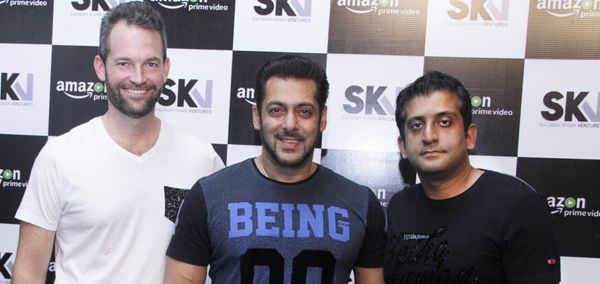 Amazon's James Farrell with Salman Khan