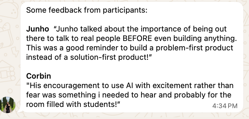 MIT GSW 2026 패널 후 참석자 피드백