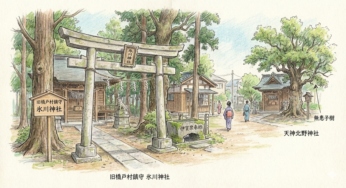 the Hikawa and Tenjin Kitano Shrines