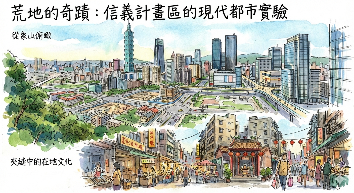 四獣山系からの眺望 | 香堤大道広場と空中回廊