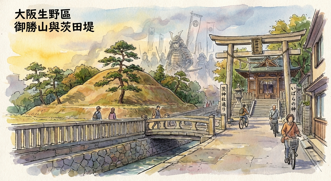 Okachiyama y terraplén de Ibaraki