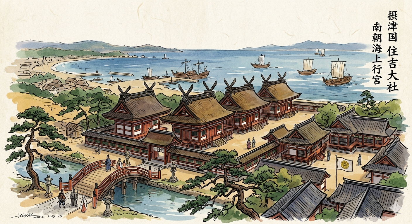 Sumiyoshi Taisha y el poder marítimo de la Corte del Sur