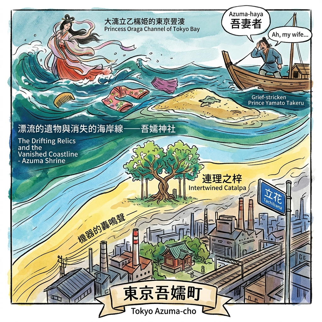 古代の海岸線と入海口の神話:弟橘媛の祈り