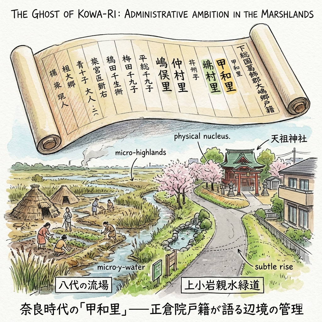 甲和里：消失在濕地中的第一行文字（奈良時代）