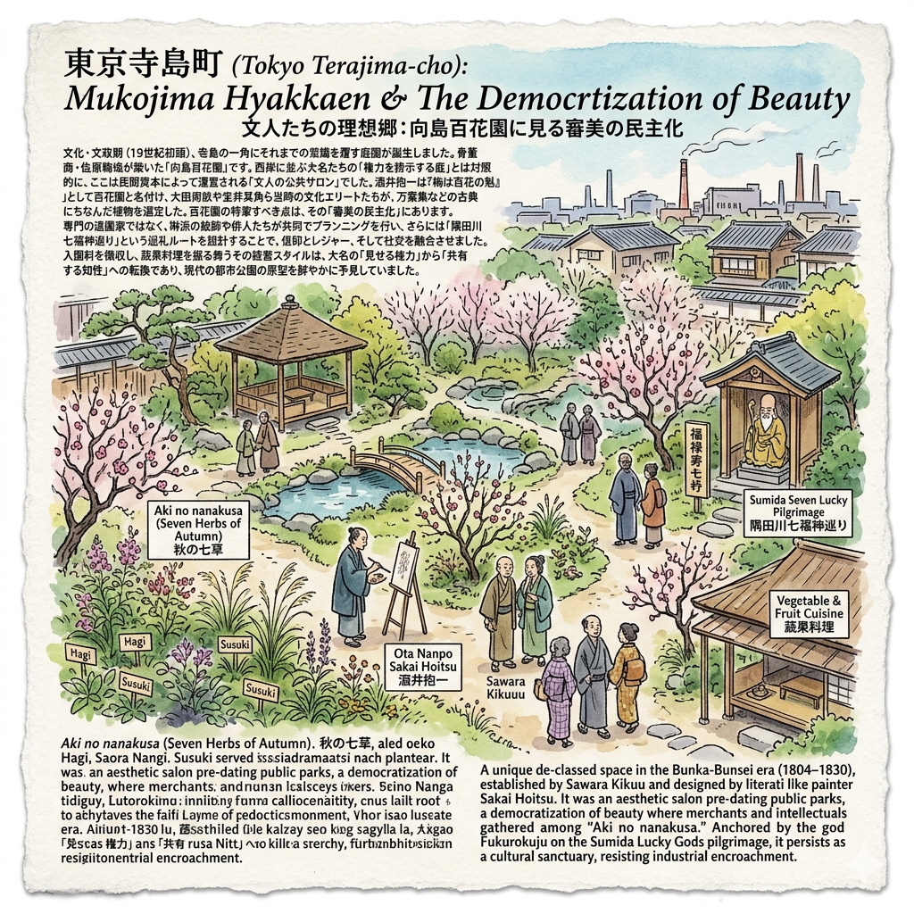 文人たちの理想郷:向島百花園に見る審美の民主化