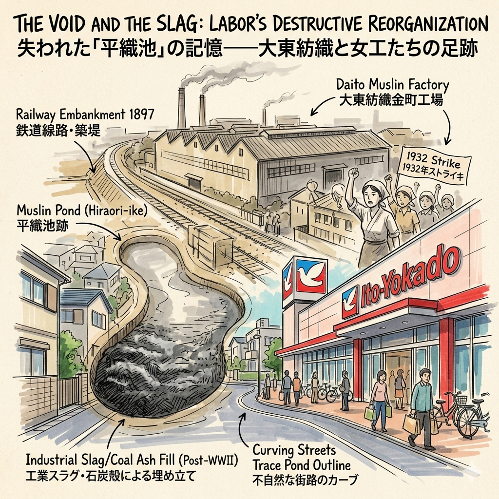 失われた「平織池」の記憶——大東紡織と女工たちの足跡