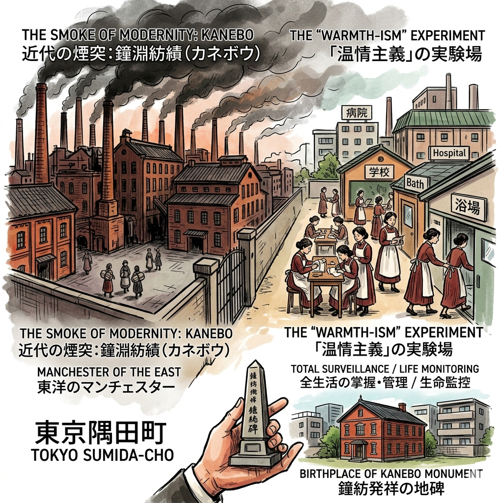 鐘淵紡績 (Kanebo) 的崛起:近代化的煙囪與溫情管理模式